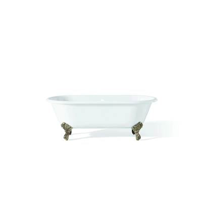 Cheviot 2126-WC-0-PN - Regal Tub, 61'', White In, Custom Out, Flat, Polished Nickel Feet
