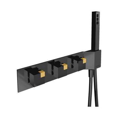 Carimali OCB5103ESTMBBG - Ocube Built-In Shower Mixer 4-Way | 5-Way