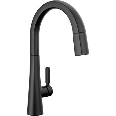 Delta 9191-BL-DST - Single Handle Pull-Down Kitchen Faucet In Matte Black