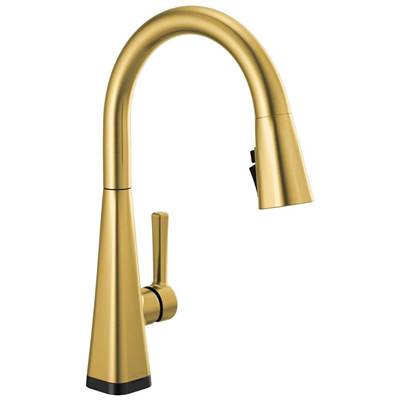 Delta 19802TZ-GB-DST - Lenta Brushed Gold Kitchen Touch Pulldown