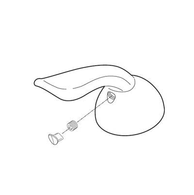 Delta RP51342 - Delta Handle, Red/Blue Button & Set Screw