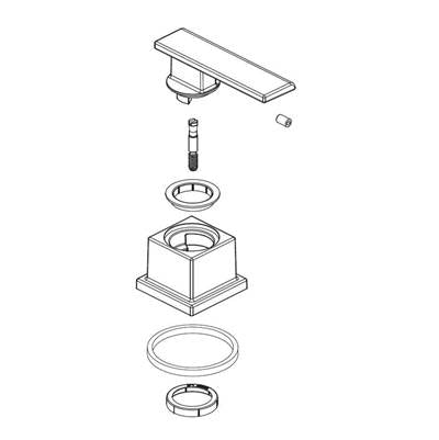 Delta RP63356 - Delta Vero: Roman Tub Lever Handle Assembly - Cold
