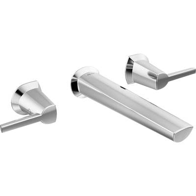 Delta T3571LF-PR-WL - Two Handle Wall Mount Bathroom Faucet