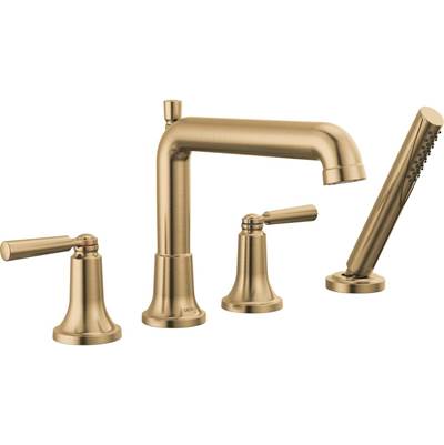 Delta T4736-CZ - 4-Hole Roman Tub Trim With Hand Shower
