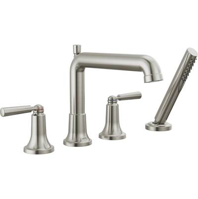 Delta T4736-SS - 4-Hole Roman Tub Trim With Hand Shower
