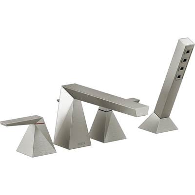 Delta T4743-SS-PR - 4-Hole Roman Tub W/ Handshower Trim