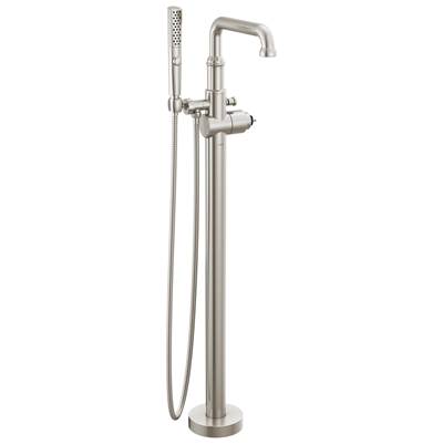 Delta T4784-SS-PR-LHP-FL - Floor Mount Tub Filler Trim- Less Handle