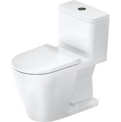 Duravit 20070120U2 - Duravit D-Neo 1.32/0.92 Gpf Dual Flush Rimless Elongated One Piece Toilet In White With Hygieneglaze, Top Push Button Flush - Seat Sold Separately