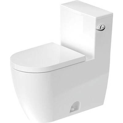 Duravit 2185010082 - Duravit Me By Starck 1.28 Gpf Single Flush Rimless Elongated Ada Compliant One Piece Toilet In White, Right Lever Flush - Seat Sold Separately