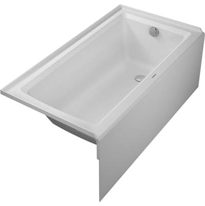 Duravit 700438000000090 - Duravit Architec 60" X 32" Rectangular Alcove Bathtub In White Acrylic With Right Drain, Above Floor Rough, Drain Sold Separately