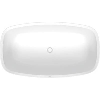 Duravit 700552000000090 - Duravit Aurena 63" X 35 3/8" Oval Freestanding Bathtub In Matte White Acrylic With Center Drain, Drain Included