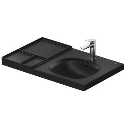 Duravit 238880AF00 - Duravit Aurena 31 3/4" Rectangular Wall Mounted Sink In Matte Black With Single Faucet Hole And With Overflow