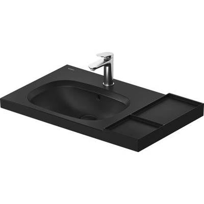 Duravit 239580AF00 - Duravit Aurena 31 3/4" Rectangular Wall Mounted Sink In Matte Black With Single Faucet Hole And With Overflow