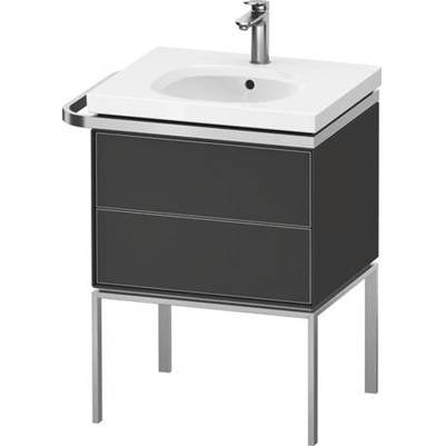 Duravit AU4570058580000 - Duravit Aurena 23" Wall Mount Two Drawer Single Vanity Cabinet In Satin Matte Graphite, Sink Sold Separately