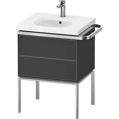 Duravit AU4571058580000 - Duravit Aurena 23" Wall Mount Two Drawer Single Vanity Cabinet In Satin Matte Graphite, Sink Sold Separately