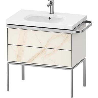 Duravit AU4573066360000 - Duravit Aurena 30 7/8" Wall Mount Two Drawer Single Vanity Cabinet In Marble Structure, Sink Sold Separately
