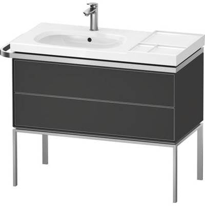Duravit AU4576058580000 - Duravit Aurena 38 3/4" Wall Mount Two Drawer Single Vanity Cabinet In Satin Matte Graphite, Sink Sold Separately
