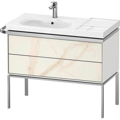 Duravit AU4576066360000 - Duravit Aurena 38 3/4" Wall Mount Two Drawer Single Vanity Cabinet In Marble Structure, Sink Sold Separately