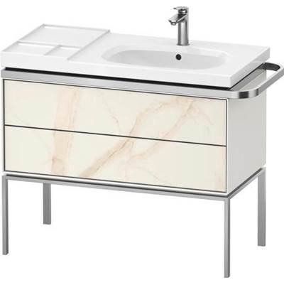 Duravit AU4577066360000 - Duravit Aurena 38 3/4" Wall Mount Two Drawer Single Vanity Cabinet In Marble Structure, Sink Sold Separately
