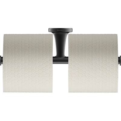 Duravit 0099384600 - Duravit Starck T Double Roll Toilet Paper Holder In Matte Black