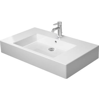 Duravit 0329850000 - Duravit Vero 33 1/2" Rectangular Wall Mounted Sink In White With Single Faucet Hole And With Overflow