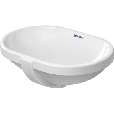 Duravit 0336430000 - Duravit Design Classics 16 7/8" Oval Undermount Sink In White With Overflow