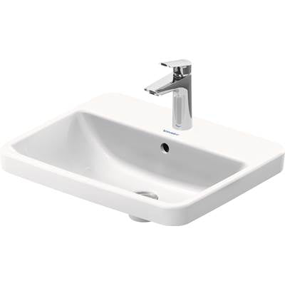 Duravit 03555500272 - Duravit No.1 21 5/8" Rectangular Drop In Sink In White With Single Faucet Hole And Overflow
