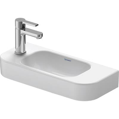 Duravit 0711500008 - Duravit Happy D.2 19 5/8" Rectangular Wall Mounted Sink In White With Single Faucet Hole And