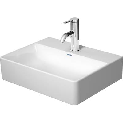 Duravit 0732450071 - Duravit Durasquare 17 3/4" Rectangular Vessel Sink In White With Single Faucet Hole And