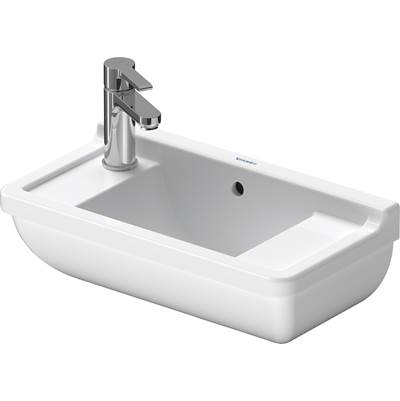 Duravit 0751500000 - Duravit Starck 3 19 5/8" Rectangular Wall Mounted Sink In White With Overflow