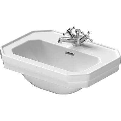 Duravit 0785500000 - Duravit 1930 Series 19 5/8" Octagonal Wall Mounted Sink In White With Single Faucet Hole And With Overflow