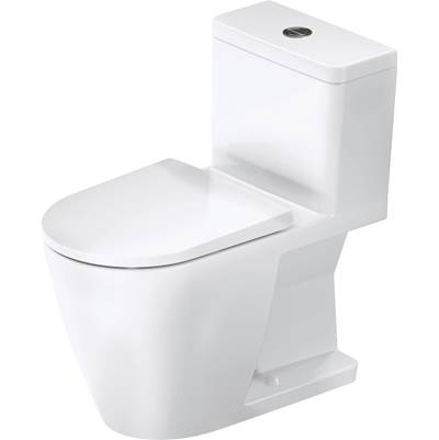 Duravit 20070100U2 - Duravit D-Neo 1.32/0.92 Gpf Dual Flush Rimless Elongated One Piece Toilet In White, Top Push Button Flush - Seat Sold Separately
