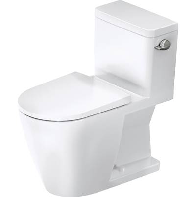 Duravit 20080100U4 - Duravit D-Neo 1.28 Gpf Single Flush Rimless Elongated Ada Compliant One Piece Toilet In White, Right Lever Flush - Seat Sold Separately