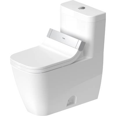 Duravit 2121510001 - Duravit Happy D.2 1.32/0.92 Gpf Dual Flush Elongated One Piece Toilet In White, Top Push Button Flush - Seat Sold Separately