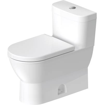 Duravit 2123012005 - Duravit Darling New 1.28 Gpf Single Flush Elongated One Piece Toilet In White With Hygieneglaze, Top Push Button Flush - Seat Sold Separately