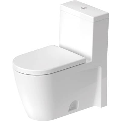Duravit 2133010005 - Duravit Starck 2 1.28 Gpf Single Flush Elongated One Piece Toilet In White, Top Push Button Flush - Seat Sold Separately