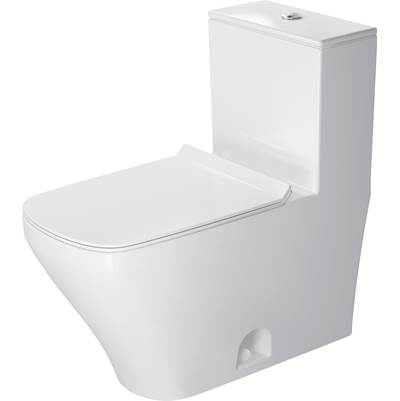 Duravit 2157010085 - Duravit Durastyle 1.28 Gpf Single Flush Elongated One Piece Toilet In White, Top Push Button Flush - Seat Sold Separately