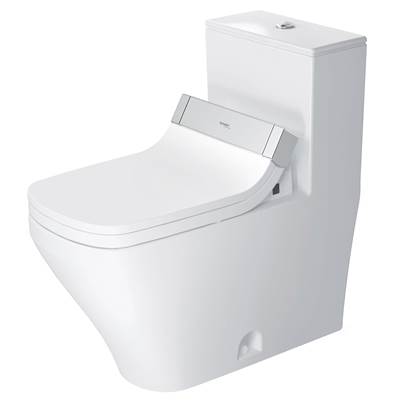 Duravit 2157512085 - Duravit Durastyle 1.28 Gpf Single Flush Elongated One Piece Toilet In White With Hygieneglaze, Top Push Button Flush - Seat Sold Separately
