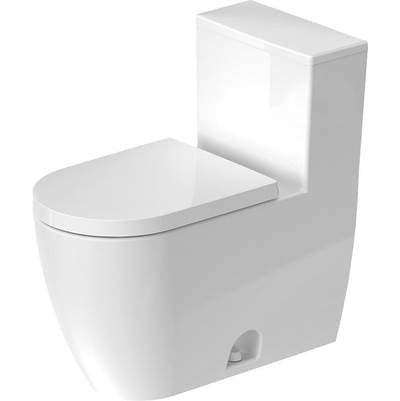 Duravit 2185012082 - Duravit Me By Starck 1.28 Gpf Single Flush Rimless Elongated Ada Compliant One Piece Toilet In White With Hygieneglaze, Right Lever Flush - Seat Sold Separately