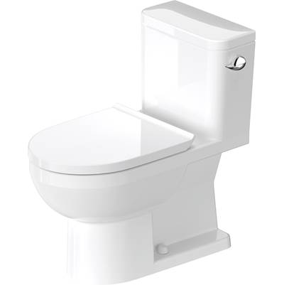 Duravit 21950100U4 - Duravit No.1 1.28 Gpf Single Flush Rimless Elongated Ada Compliant One Piece Toilet In White, Right Lever Flush - Seat Sold Separately