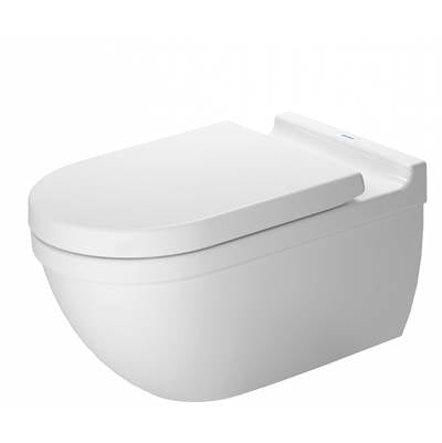 Duravit 2226092092 - Duravit Starck 3 1.6/0.8 Gpf Dual Flush Ada Compliant Elongated Wall Mounted Toilet In White With Hygieneglaze - Seat, Actuator, And In-Wall Tank And Carrier Sold Separately