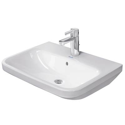 Duravit 2319600000 - Duravit Durastyle 23 5/8" Rectangular Wall Mounted Sink In White With Single Faucet Hole And With Overflow
