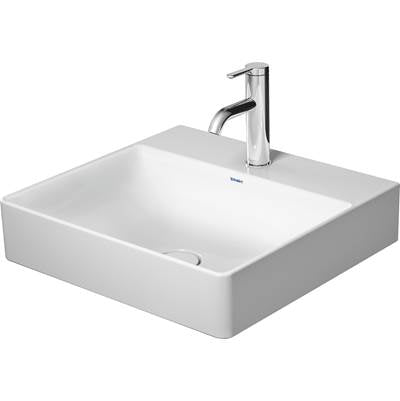 Duravit 2353500044 - Duravit Durasquare 19 5/8" Rectangular Wall Mounted Sink In White With Widespread Faucet Holes And