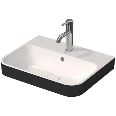 Duravit 2360506100 - Duravit Happy D.2 19 5/8" Rectangular Vessel Sink In White With Single Faucet Hole And With Overflow