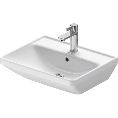 Duravit 2366550000 - Duravit D-Neo 21 5/8" Rectangular Wall Mounted Sink In White With Single Faucet Hole And With Overflow