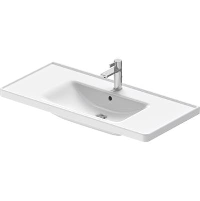 Duravit 2367100000 - Duravit D-Neo 39 5/8" Rectangular Wall Mounted Sink In White With Single Faucet Hole And With Overflow