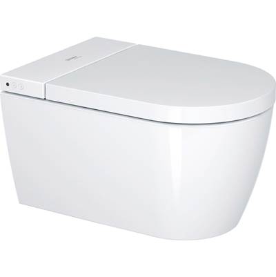 Duravit 2510092092 - Duravit Me By Starck 1.28/0.8 Gpf Dual Flush Rimless Ada Compliant Elongated Wall Mounted Toilet In White With Hygieneglaze - Seat, Actuator, And In-Wall Tank And Carrier Sold Separately