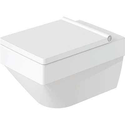 Duravit 2525092092 - Duravit Vero 1.6/0.8 Gpf Dual Flush Rimless Ada Compliant Elongated Wall Mounted Toilet In White With Hygieneglaze - Seat, Actuator, And In-Wall Tank And Carrier Sold Separately