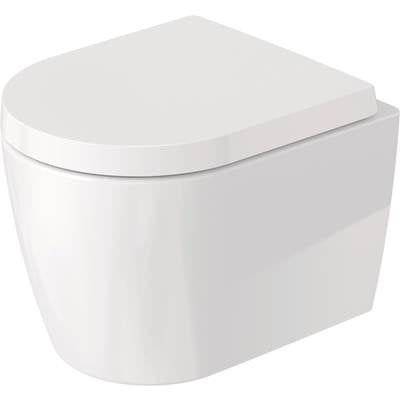 Duravit 2530090092 - Duravit Me By Starck 1.28/0.8 Gpf Dual Flush Rimless Ada Compliant Round Wall Mounted Toilet In White - Seat, Actuator, And In-Wall Tank And Carrier Sold Separately
