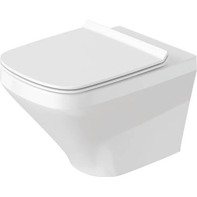 Duravit 2551092092 - Duravit Durastyle 1.6/0.8 Gpf Dual Flush Rimless Ada Compliant Round Wall Mounted Toilet In White With Hygieneglaze - Seat, Actuator, And In-Wall Tank And Carrier Sold Separately